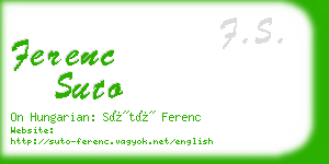 ferenc suto business card